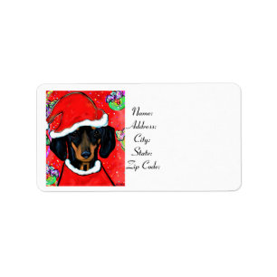 DACHSHUND ADRESSAUFKLEBER