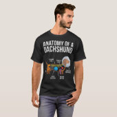 Dachshund Anatomie Diagramm T-Shirt (Vorne ganz)