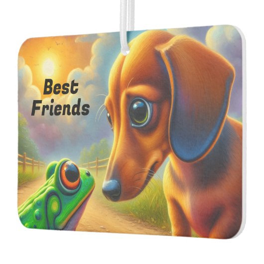 DACHSHUND AND FROG AUTOLUFTERFRISCHER (Links)