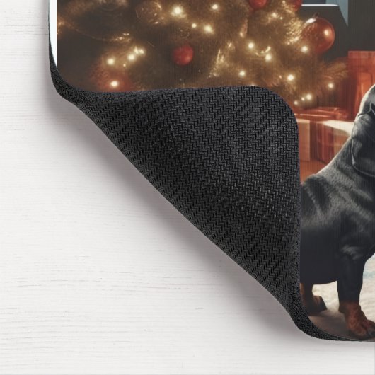 Dachshund and Santa  Mousepad (Ecke)