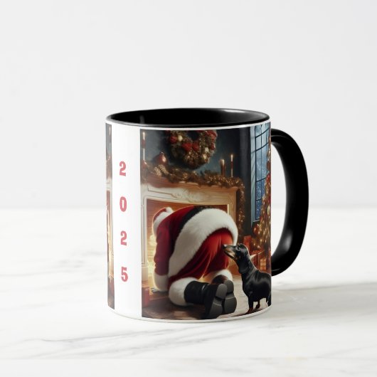Dachshund and Santa Tasse (VorderseiteRechts)