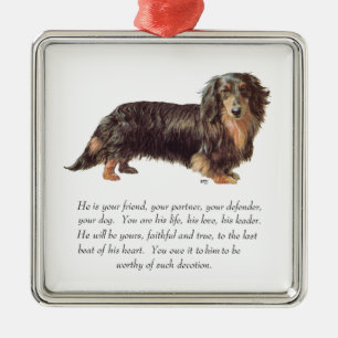 Dachshund-Andenken - Männlich Ornament Aus Metall
