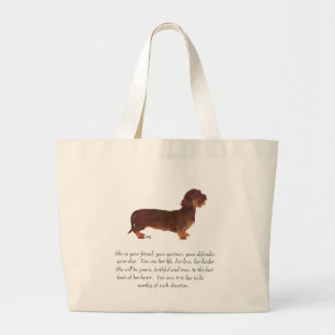 Dachshund-Andenken - Weiblich Jumbo Stoffbeutel