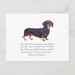 Dachshund Andenken - Weiblich Postkarte