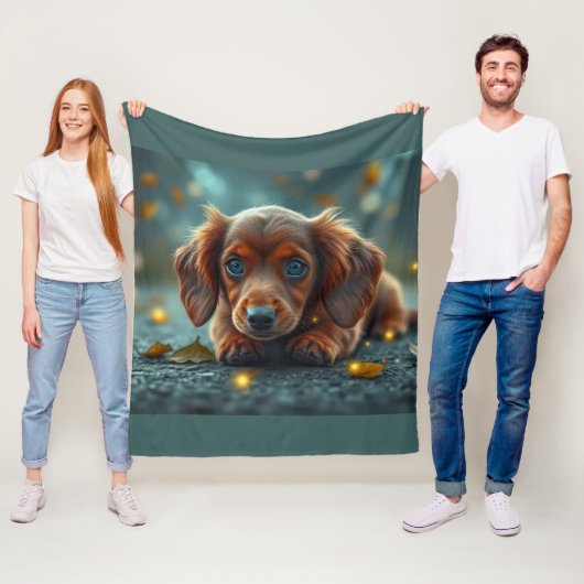 Dachshund-Baby Fleecedecke (Beispiel)