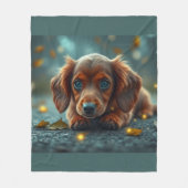 Dachshund-Baby Fleecedecke (Vorderseite)