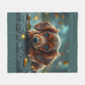Dachshund-Baby Fleecedecke (Vorderseite (Horizontal))