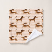 Dachshund Badehandtuch-Set Badhandtuch Set (Waschlappen)