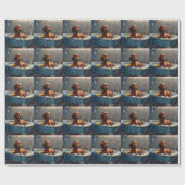 Dachshund Badezeit Spaß Geschenkpapier (Flach)
