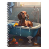 Dachshund Badezeit Spaß Notizblock (Vorderseite)