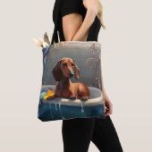 Dachshund Badezeit Spaß Tasche (Von Nahem)