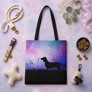 Dachshund bei Mondlandschaft Dämmerung Wiener Hund Tasche