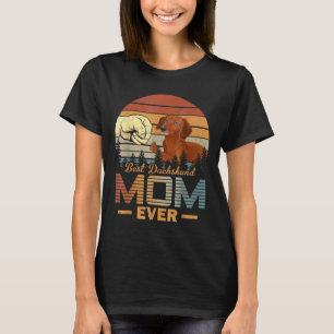 Dachshund Beste Dachshund-Mutter Aller Zeiten Retr T-Shirt