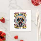 Dachshund Bester Freund Mit Einem Schwanzwedeln Serviette (Beispiel)