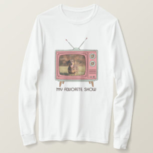 Dachshund-Bild - Retro-TV T-Shirt