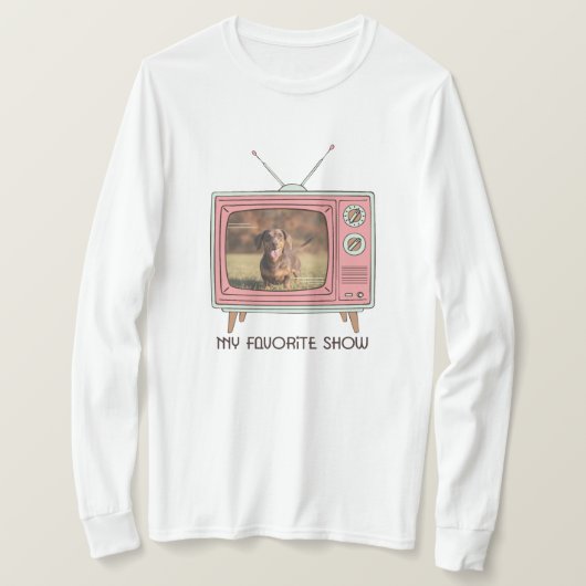 Dachshund-Bild - Retro-TV T-Shirt (Design vorne)