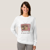 Dachshund-Bild - Retro-TV T-Shirt (Vorne ganz)