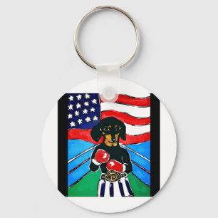 Dachshund Boxer Schlüsselanhänger