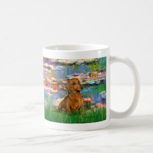 Dachshund (braun1) - Seerosen 2 Kaffeetasse