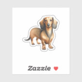 Dachshund Braun Haustier  Aufkleber (Blatt)