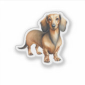 Dachshund Braun Haustier  Aufkleber (Vorderseite)