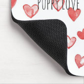 Dachshund Brauner Hund Rot Weiß Herzen Pullover Mousepad (Ecke)