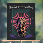 Dachshund Brave Hearts Often Come In Small Frames Acrylschild (Neutral)