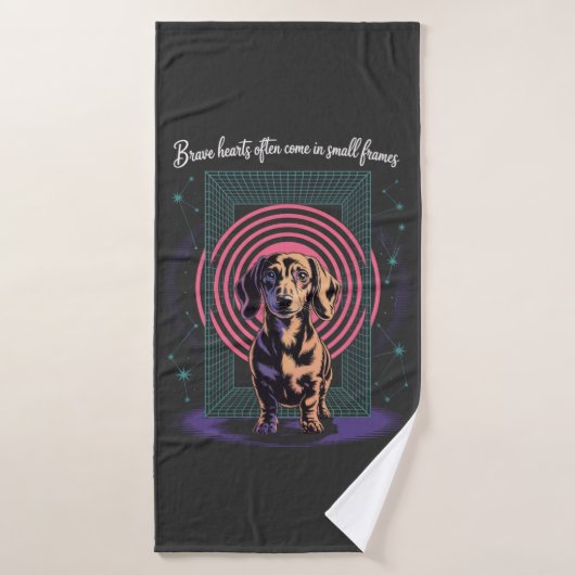 Dachshund Brave Hearts Often Come In Small Frames Badehandtuch (Badehandtuch)