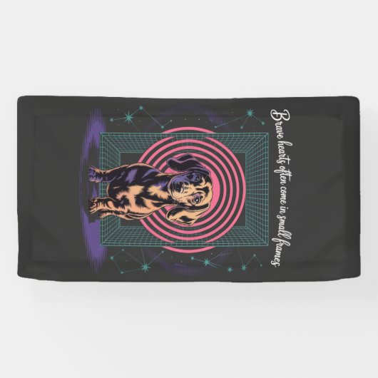 Dachshund Brave Hearts Often Come In Small Frames Banner (Horizontal)