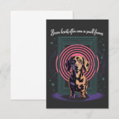 Dachshund Brave Hearts Often Come In Small Frames Dankeskarte (Vorne/Hinten)