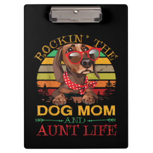 Dachshund Brille Rockende Hundemutter Geschenk für Klemmbrett