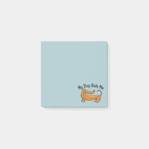 Dachshund bringt mir Post-it® Notizen