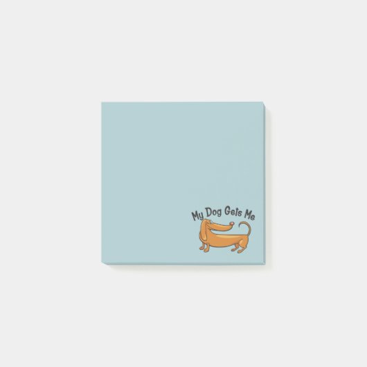 Dachshund bringt mir Post-it® Notizen (Vorderseite)