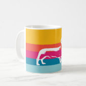 Dachshund by colorful stripes kaffeetasse (Vorderseite Links)