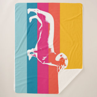 Dachshund by colorful stripes sherpadecke