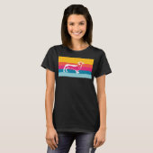 Dachshund by colorful stripes T-Shirt (Vorne ganz)