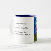 Dachshund-Camping Zweifarbige Tasse (Vorderseite Links)