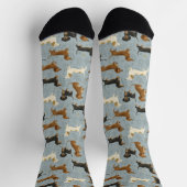 Dachshund Cartoon-Muster Socken (Oben)