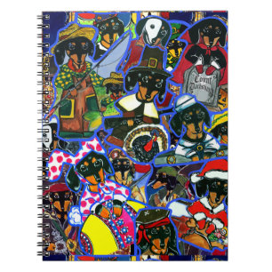 Dachshund-Cartoons Notizblock