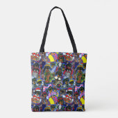 Dachshund-Cartoons Tasche (Rückseite)
