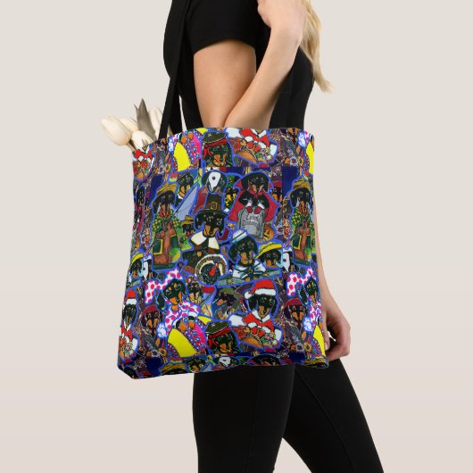 Dachshund-Cartoons Tasche (Von Nahem)