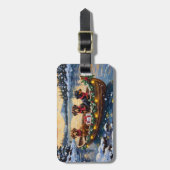 Dachshund Christmas Boat Holiday Gepäckanhänger (Vorderseite vertikal)