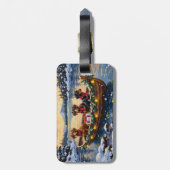 Dachshund Christmas Boat Holiday Gepäckanhänger (Rückseite vertikal)