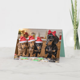 Dachshund Christmas Cookies Card Karte