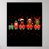 Dachshund Christmas Dog Lights Santa Xmas Pet Dog Poster (Vorne)