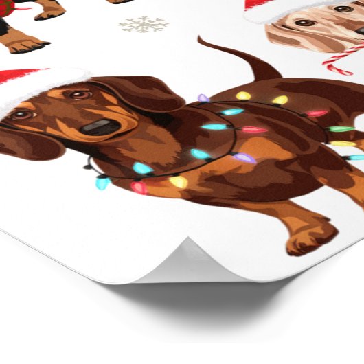 Dachshund Christmas Dog Mom Lover Xmas Gift Poster (Ecke)