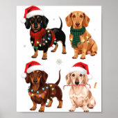 Dachshund Christmas Dog Mom Lover Xmas Gift Poster (Vorne)