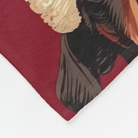 Dachshund christmas fleecedecke (Ecke)