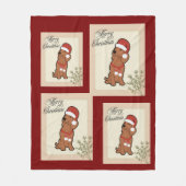 Dachshund christmas fleecedecke (Vorderseite)
