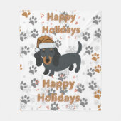 Dachshund christmas fleecedecke (Vorderseite)